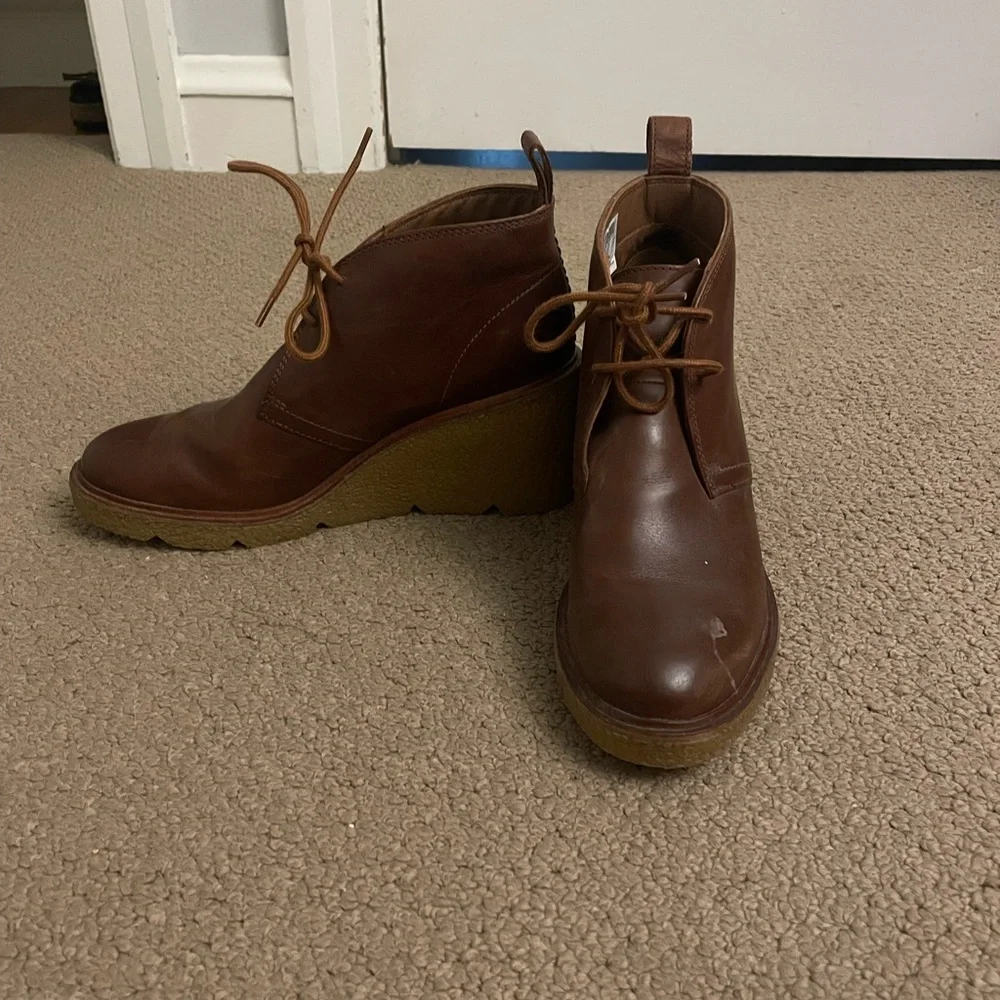 Classic Brown Booties with Smooth Leather - Picture 2 of 3